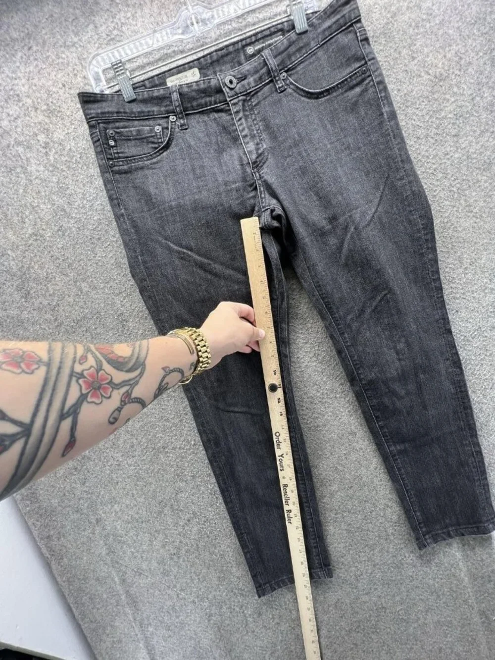 AG Adriano Goldschmied The Jegging Jeans Womens 32R Charcoal Wash Super Skinny
